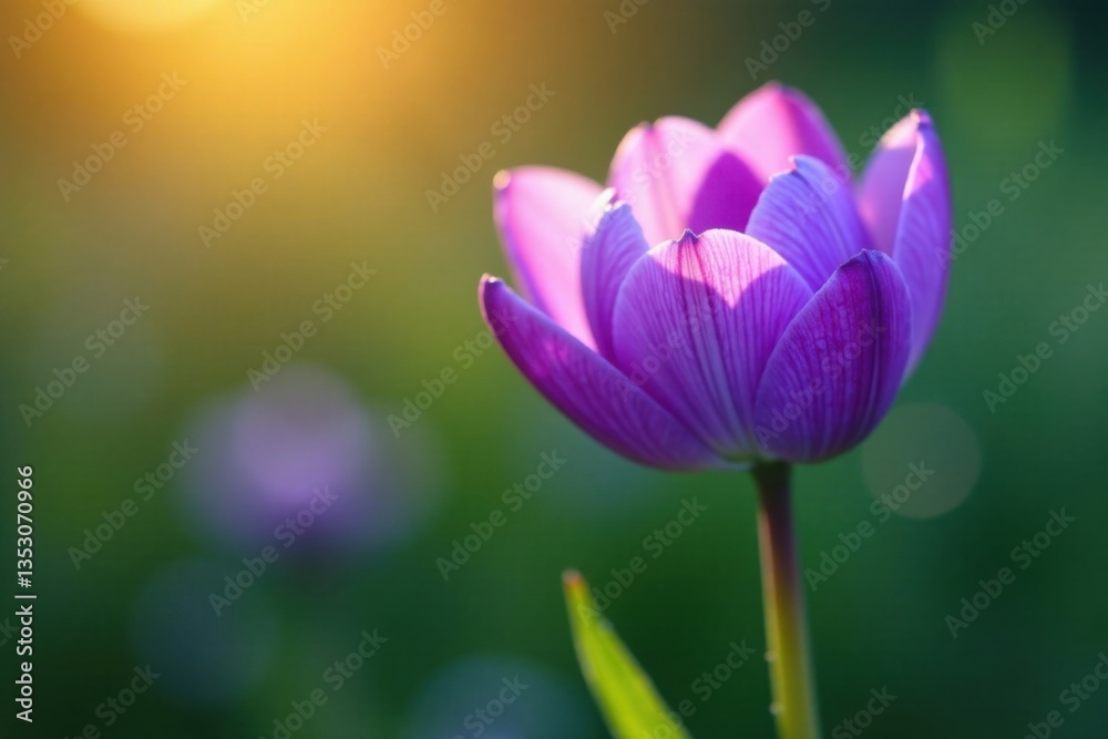 Delicate, layered violet petals unfurl from a purple flower head in early morning dew, natural light, botanical Delicate, layered violet petals unfurl from a purple flower head in early morning dew, natural light, botanical