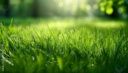 field of green grass with ray of light 