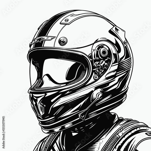 motorcycle helmet vector for graphic design