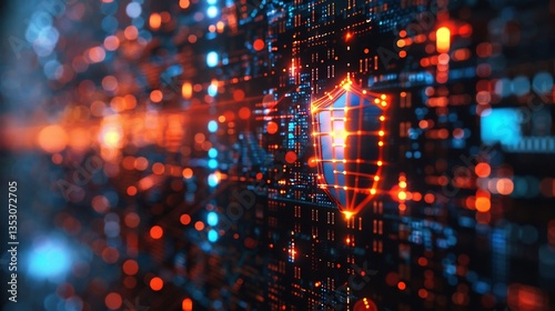 Wallpaper Mural Business themed visualization of a financial shield protecting assets from market volatility illustrating risk mitigation strategies and financial security planning Torontodigital.ca