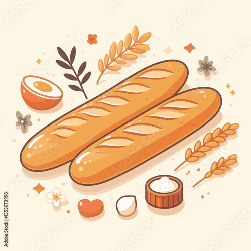 baguette, food, bread, bakery, breakfast, french, bun, meal, fresh, pastry, loaf, wheat, healthy, crust, tasty, nutrition, brown, isolated, flour, bake, organic, background, traditional, delicious, ce