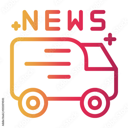 news Line Gradient Icon