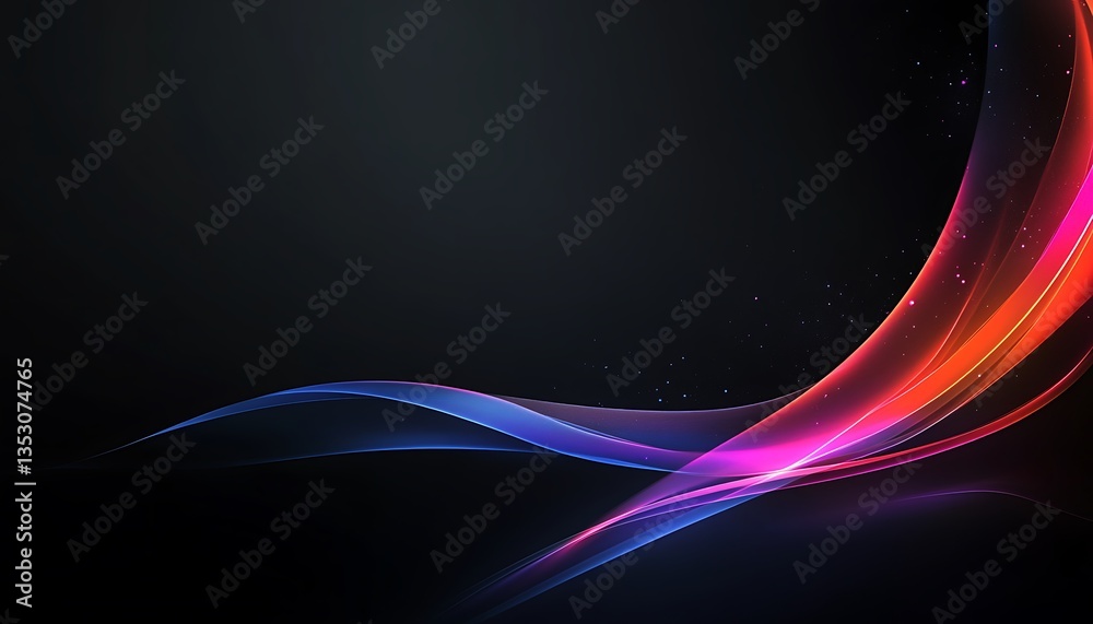 Abstract Colorful Flowing Lines.
