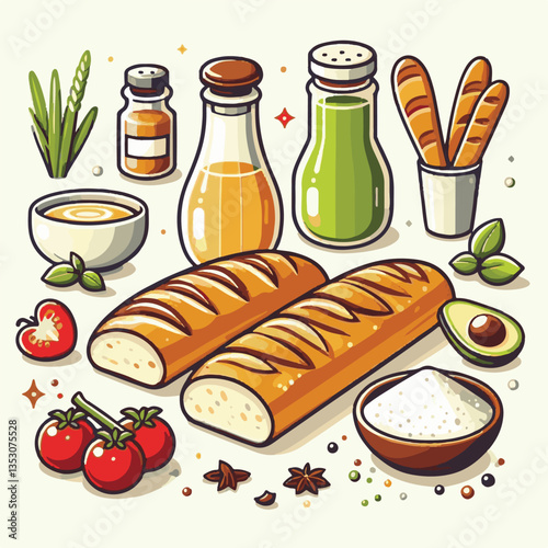 baguette, food, bread, bakery, breakfast, french, bun, meal, fresh, pastry, loaf, wheat, healthy, crust, tasty, nutrition, brown, isolated, flour, bake, organic, background, traditional, delicious, ce