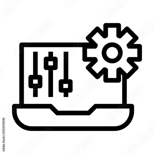 website settings Line Icon