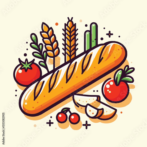 baguette, food, bread, bakery, breakfast, french, bun, meal, fresh, pastry, loaf, wheat, healthy, crust, tasty, nutrition, brown, isolated, flour, bake, organic, background, traditional, delicious, ce