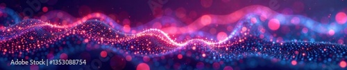 Iridescent lines intersect with glowing mesh background, lines, iridescent