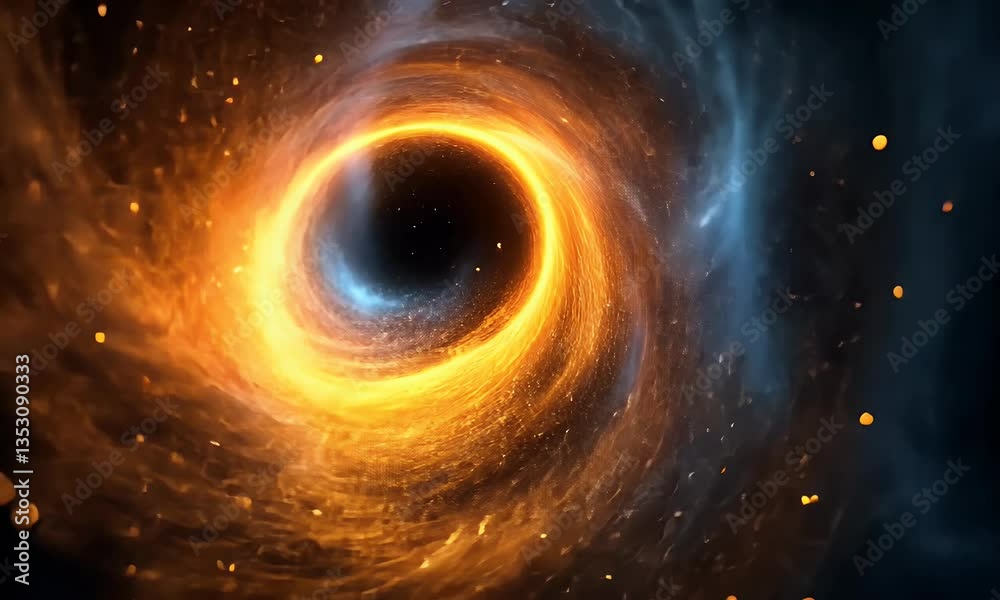 Cosmic vortex swirling around a black hole Cosmic vortex swirling around a black hole