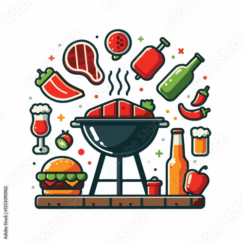 bbq, food, barbecue, grill, party, cooking, meat, picnic, grilling, summer, meal, grilled, cook, beef, cookout, hot, background, barbeque, steak, fire, backyard, pork, flame, delicious, smoke, outdoor