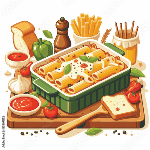 italian, food, sauce, pasta, cheese, dish, cuisine, ziti, tomato, plate, baked, meal, casserole, lunch, homemade, mozzarella, restaurant, basil, marinara, kitchen, dinner, parmesan, cooked, culture, t