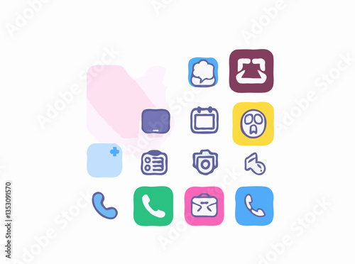 Modern Minimal App Interface Icons - Vector Illustration