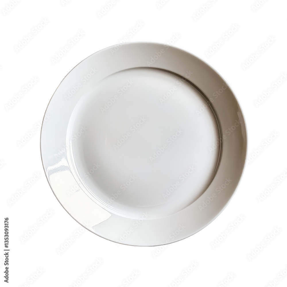 Minimalist white plate setting on a clean Transparent background ideal for culinary presentations and food photography, white plate on PNG background Minimalist white plate setting on a clean Transparent background ideal for culinary presentations and food photography, white plate on PNG background