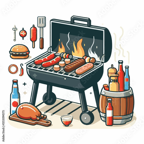 bbq, food, barbecue, grill, party, cooking, meat, picnic, grilling, summer, meal, grilled, cook, beef, cookout, hot, background, barbeque, steak, fire, backyard, pork, flame, delicious, smoke, outdoor