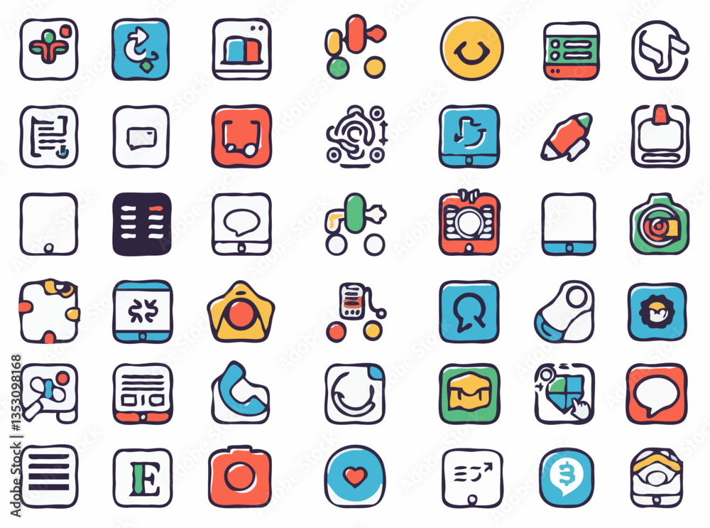 Smooth and Stylish App Symbols for Digital Projects Smooth and Stylish App Symbols for Digital Projects