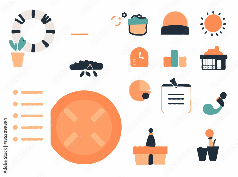 Chic Flat Design Elements for Online Platforms Chic Flat Design Elements for Online Platforms