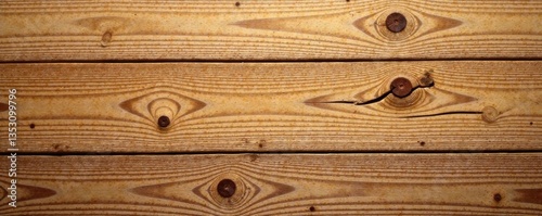 Wallpaper Mural Rugged wooden plank with intricate wood grain texture, warm beige color, rustic, timber Torontodigital.ca