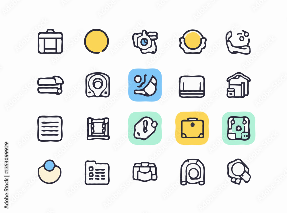 Clean and Simple App Iconography for Website UI Clean and Simple App Iconography for Website UI