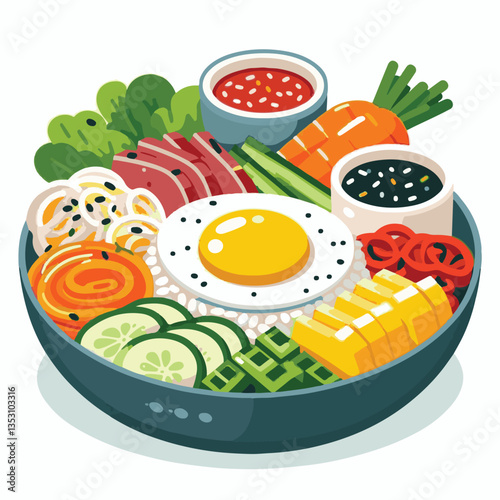 bibimbap, asian, cuisine, meal, healthy, delicious, food, rice, gourmet, korean food, vegetable, cooking, dinner, fresh, colorful, bowl, lunch, traditional, dish, egg, beef, spicy, korean, carrot, mea