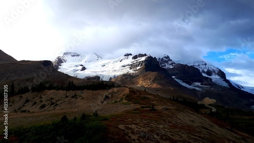 mountain landscape with clouds
