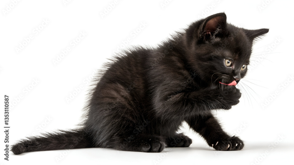 Obraz premium black and white cat