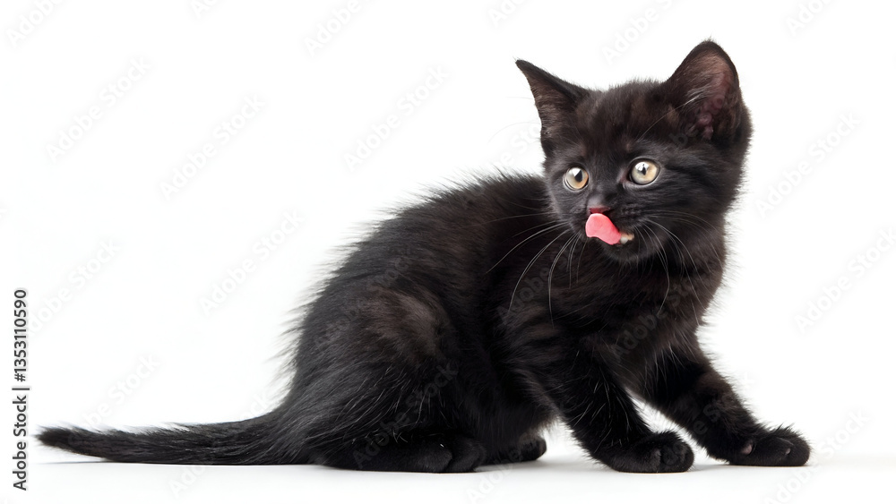 Fototapeta premium black and white cat