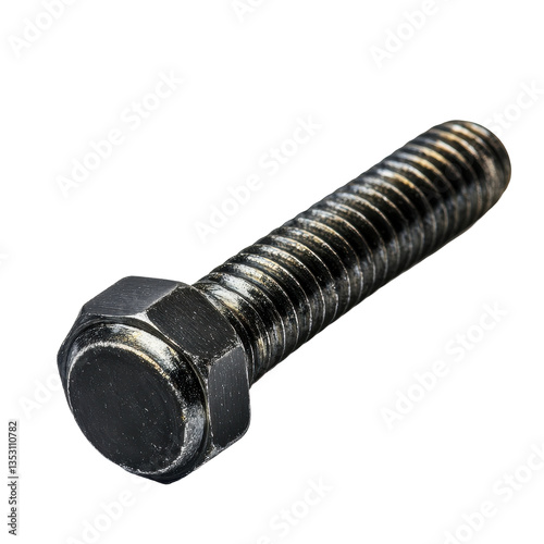 Closeup view of phillips head bolts showcasing detailed craftsmanship on a clean Transparent background, Closeup view phillips head bolts isolated on PNG background