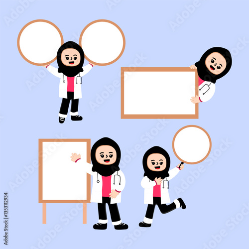 Illustration Kids Cute Wear Costume Doctor