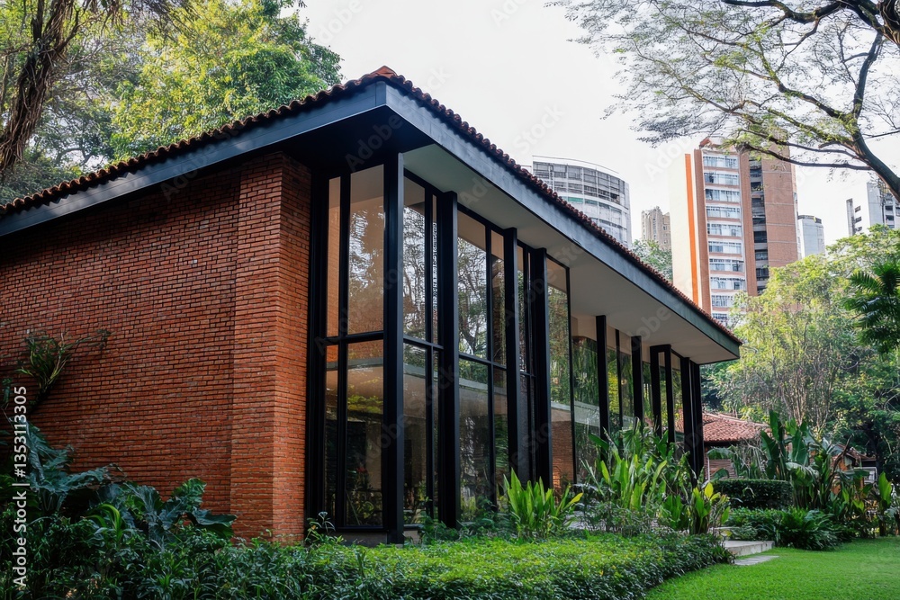 Experience the perfect balance of architectural harmony within an urban park, where vibrant greenery and contemporary design come together beautifully. Experience the perfect balance of architectural harmony within an urban park, where vibrant greenery and contemporary design come together beautifully.