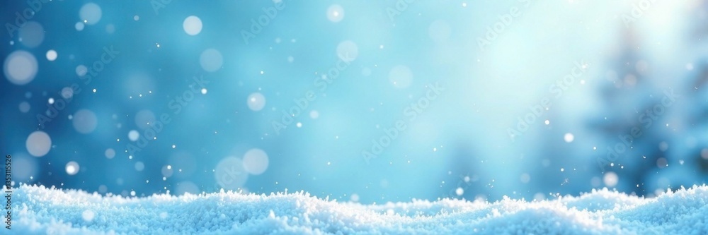 Winter snowfall scene with delicate hand-drawn flurries against a soft blue background, wintery scene, snowflake silhouettes Winter snowfall scene with delicate hand-drawn flurries against a soft blue background, wintery scene, snowflake silhouettes