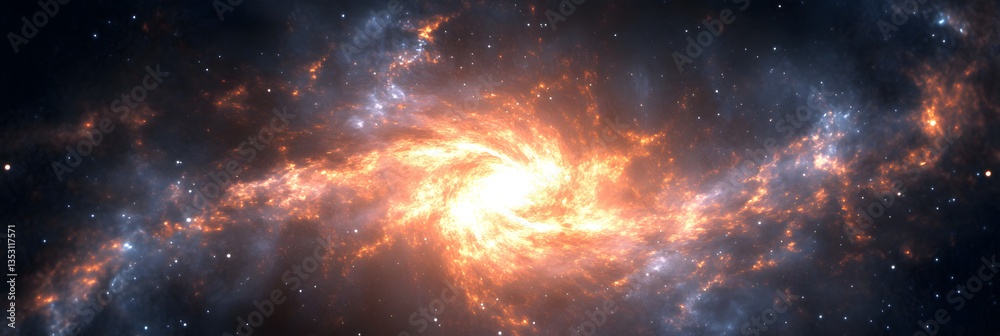 Cosmic Nebula: Fiery Spiral Galaxy Explodes Cosmic Nebula: Fiery Spiral Galaxy Explodes