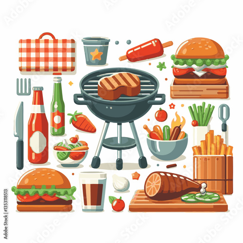 bbq, food, barbecue, grill, party, cooking, meat, picnic, grilling, summer, meal, grilled, cook, beef, cookout, hot, background, barbeque, steak, fire, backyard, pork, flame, delicious, smoke, outdoor