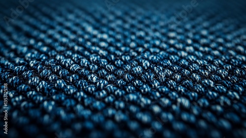 Obraz na płótnie Close-up of textured dark blue fabric. w salonie