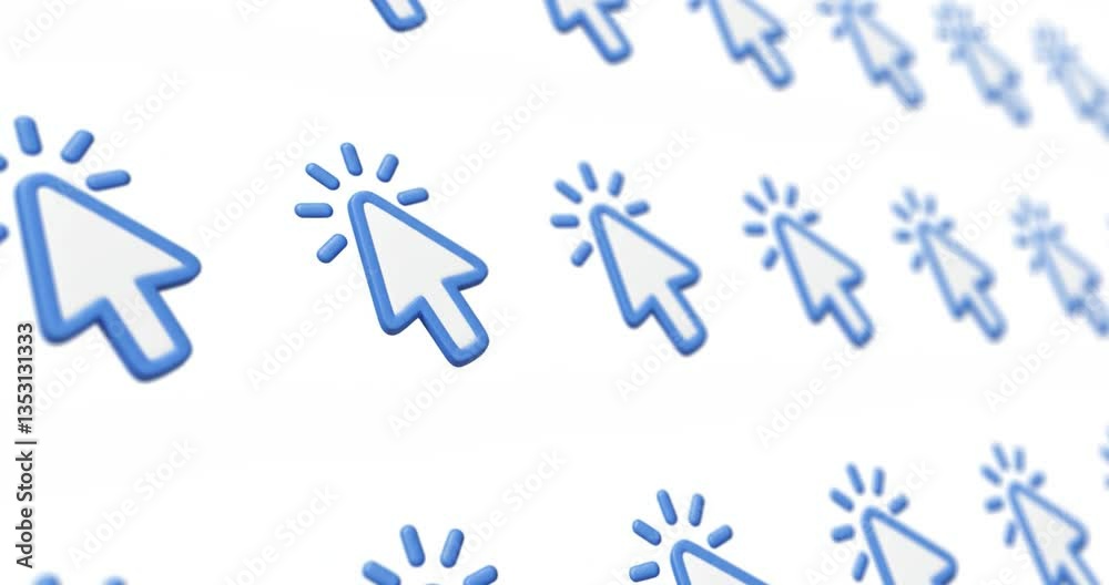 Animated pattern design with horizontal computer cursor movement