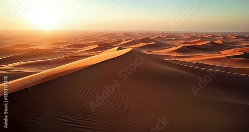 Majestic Sand Dunes from Above – 4K Aerial Desert Landscape in Cinematic Motion