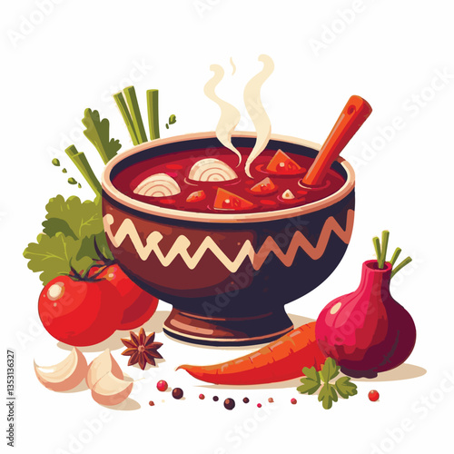 soup, food, borscht, bowl, ukrainian, dish, lunch, dinner, vegetable, beet, cream, cuisine, borsch, beetroot, red, meat, traditional, healthy, meal, homemade, hot, gourmet, plate, garlic, tasty, cooki