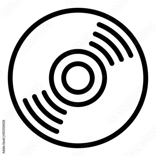 Compact disc icon. Vector line icon