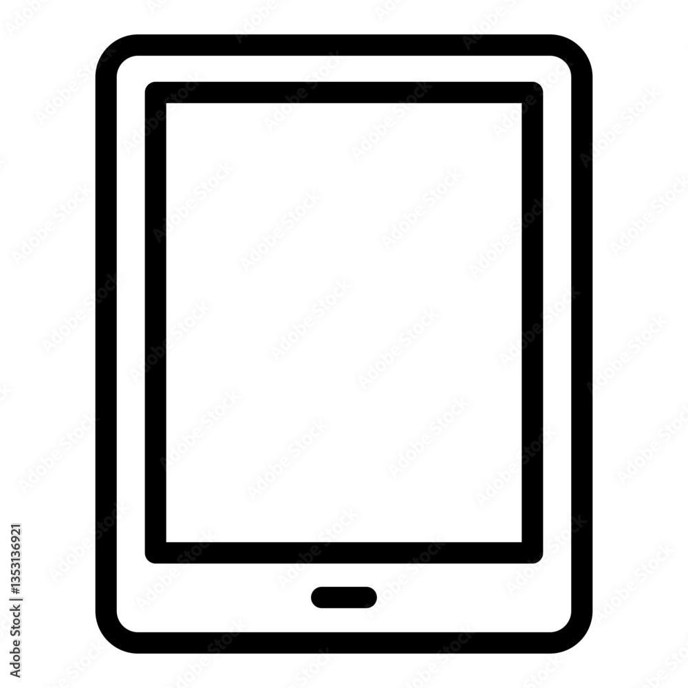 Tablet icon. Vector line icon Tablet icon. Vector line icon