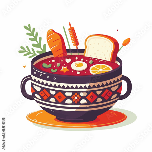 soup, food, borscht, bowl, ukrainian, dish, lunch, dinner, vegetable, beet, cream, cuisine, borsch, beetroot, red, meat, traditional, healthy, meal, homemade, hot, gourmet, plate, garlic, tasty, cooki