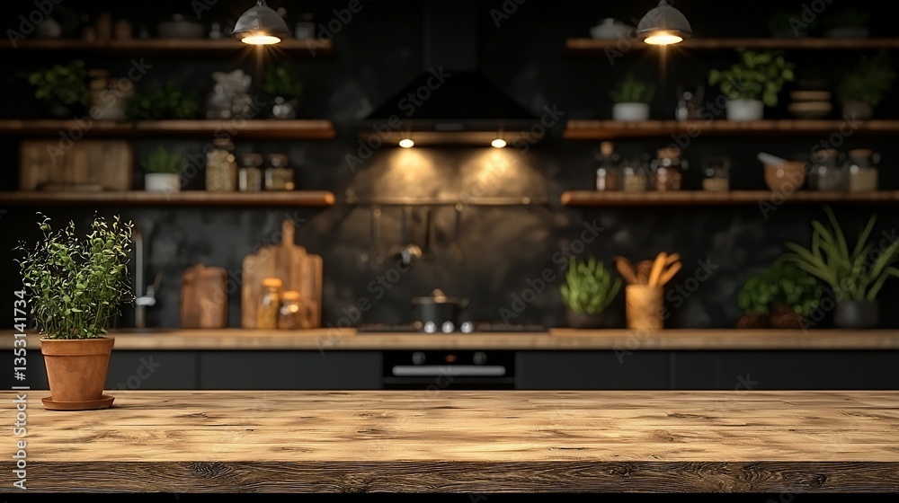 Fototapeta premium Modern Rustic Kitchen Interior Design