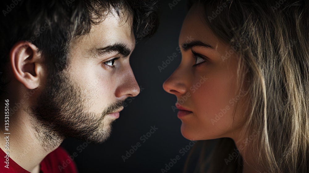 people staring at each other