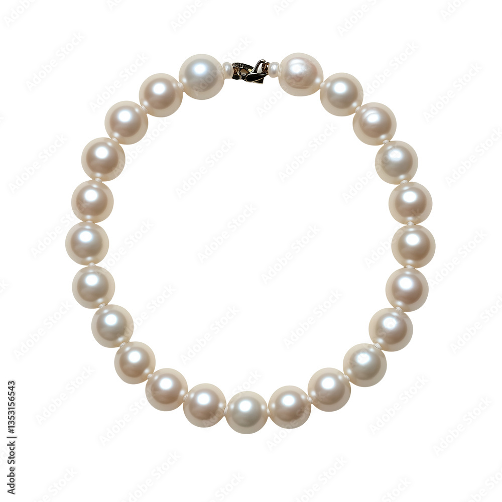 Obraz premium pearl necklace isolated on white