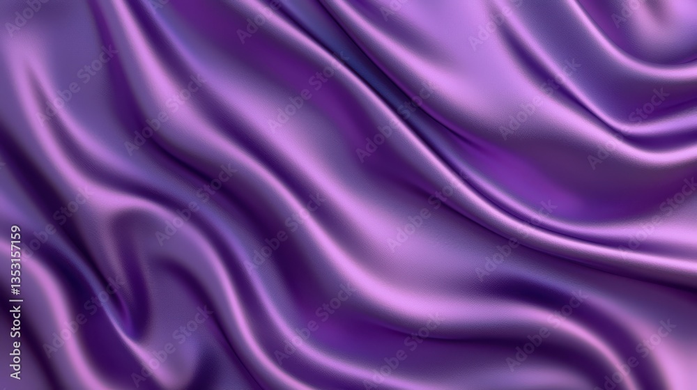 Fototapeta premium Smooth gradient purple abstract background with elegantly flowing waves and curves, ideal for modern design projects and paired with subtle blue-purple accents.