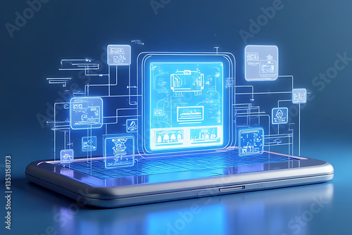 Wallpaper Mural Innovative technology action digital environment data visualization content futuristic viewpoint Torontodigital.ca