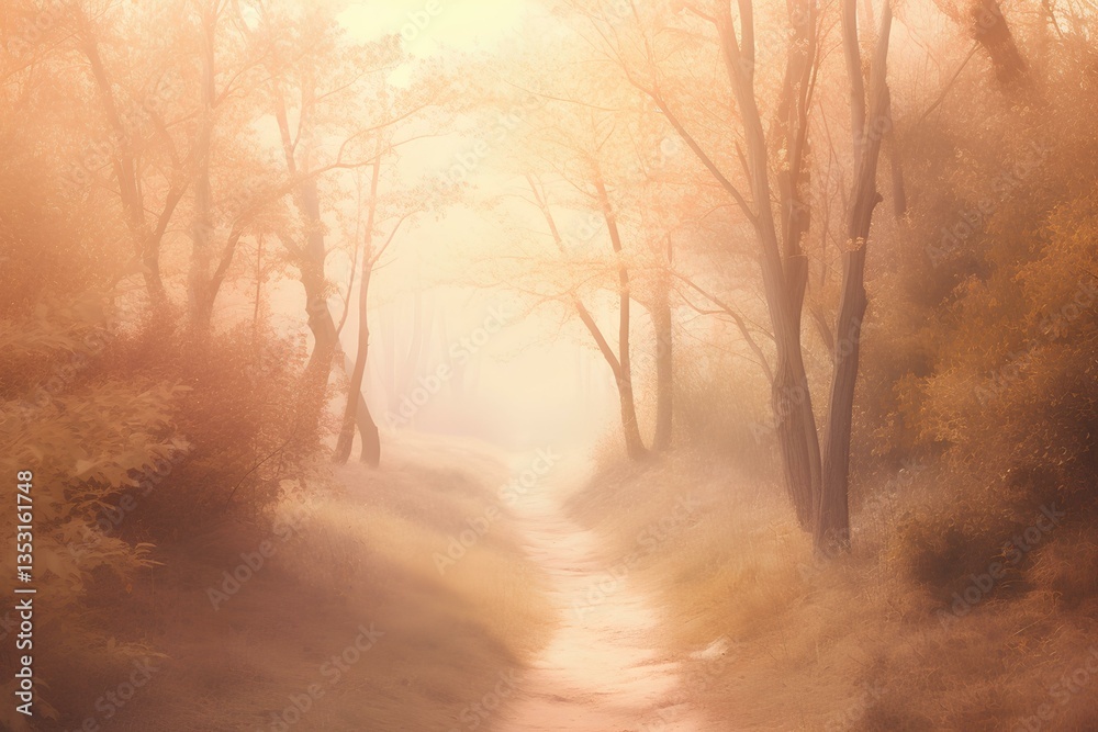 Obraz premium fog in the forest