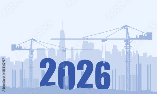 Construction numbers for New Year 2026.