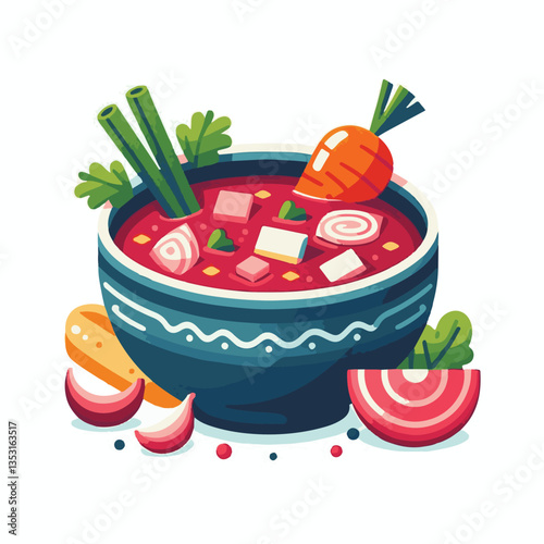 soup, food, borscht, bowl, ukrainian, dish, lunch, dinner, vegetable, beet, cream, cuisine, borsch, beetroot, red, meat, traditional, healthy, meal, homemade, hot, gourmet, plate, garlic, tasty, cooki