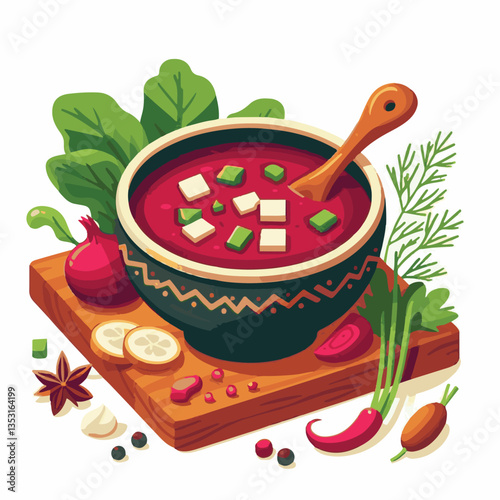 soup, food, borscht, bowl, ukrainian, dish, lunch, dinner, vegetable, beet, cream, cuisine, borsch, beetroot, red, meat, traditional, healthy, meal, homemade, hot, gourmet, plate, garlic, tasty, cooki