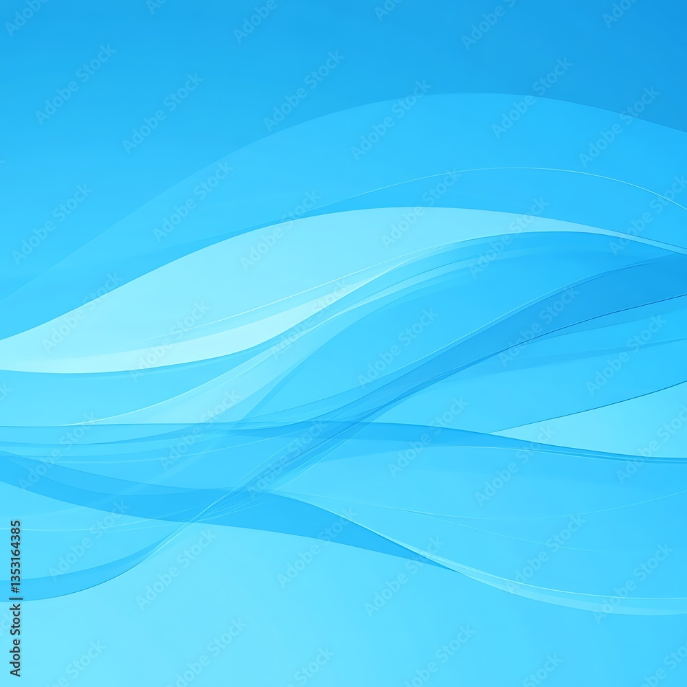 Abstract design composed of flowing blue waves with smooth gradients Abstract design composed of flowing blue waves with smooth gradients