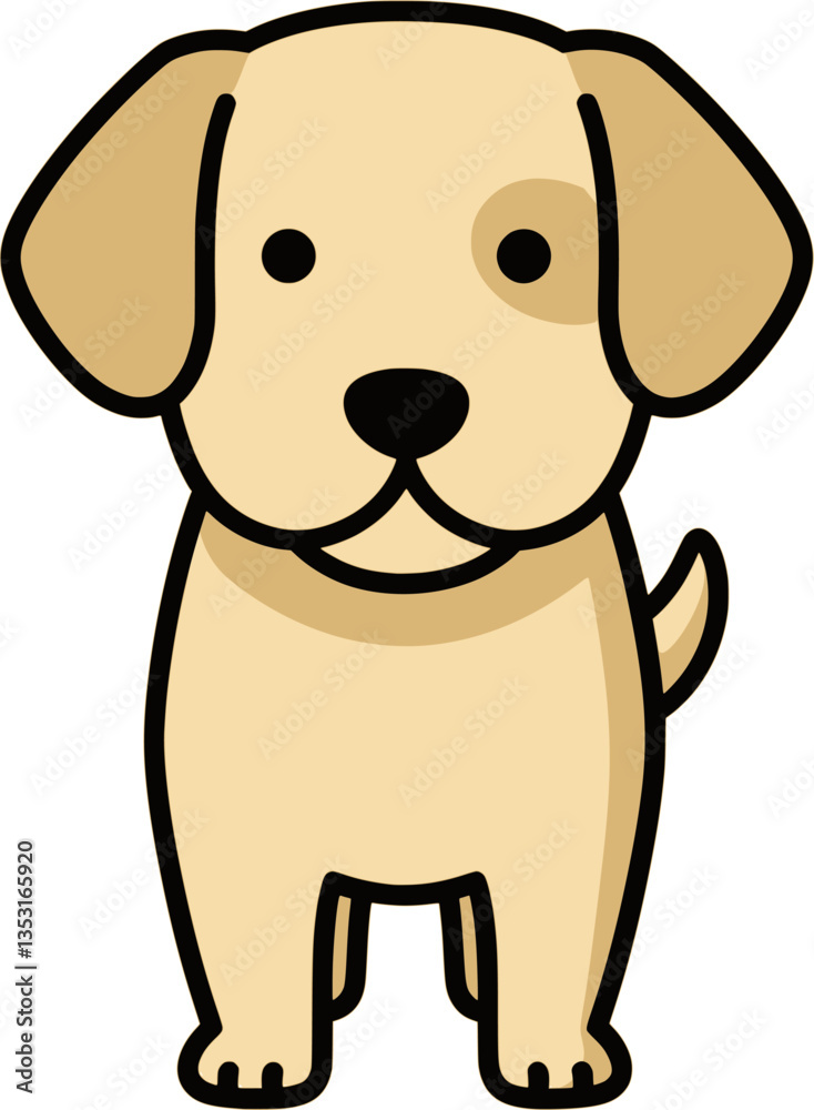 Fototapeta premium simple and cute illustration of a dog