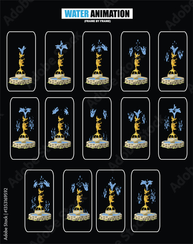 animation sprite sheet of water splash, liquid splashes, dripping water, ripples animation, fountain water fall animation, liquid water explosion, sprite sheet of water, splash effect
